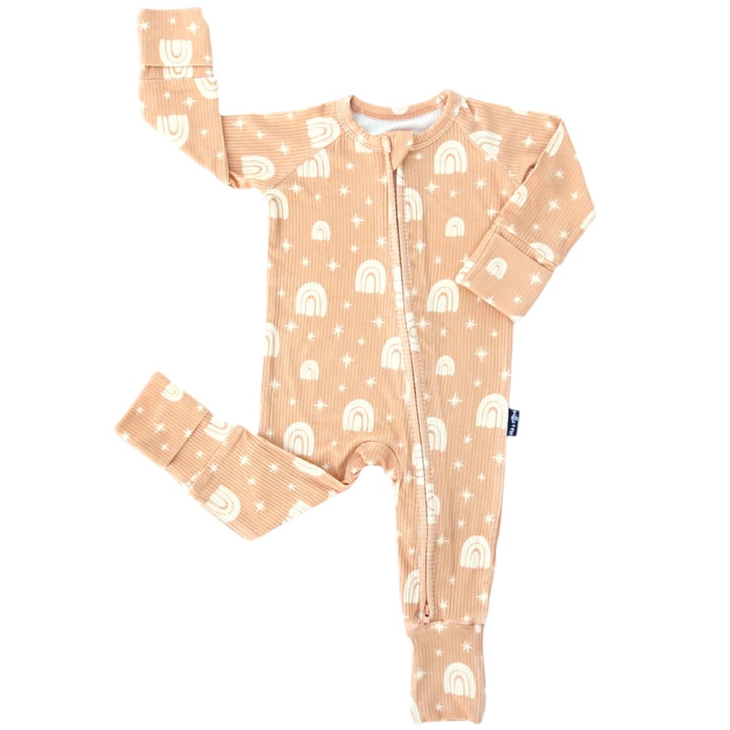 ZIP ROMPER – Rainbow Ribbed