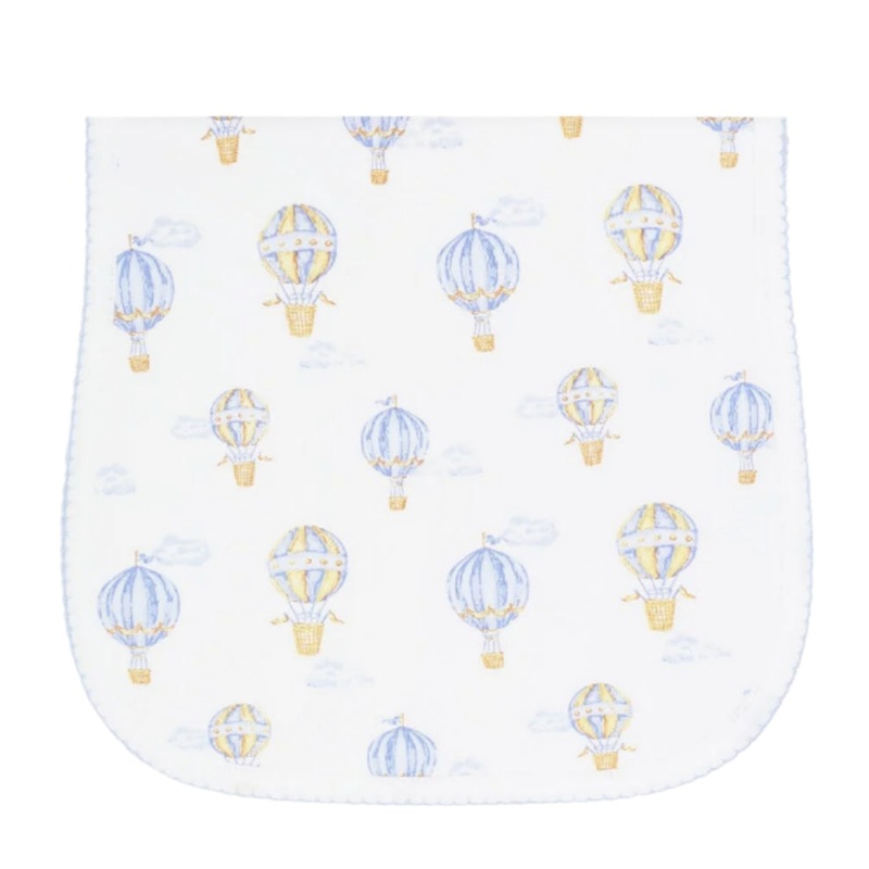 Blue Balloons Print Burp Cloth