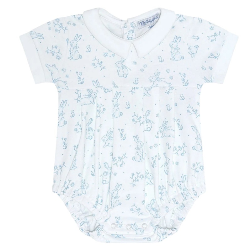 Blue Bunny Toile Bubble