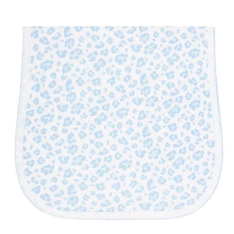 Blue Cheetah Print Burp Cloth