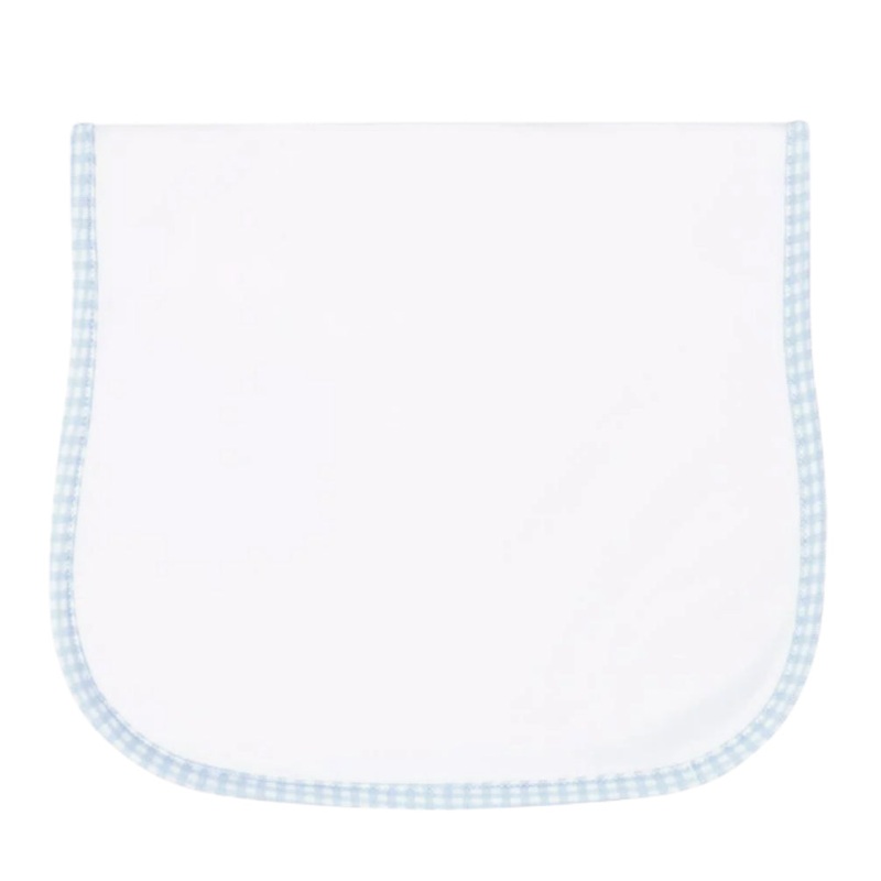 Blue Gingham Burp Cloth