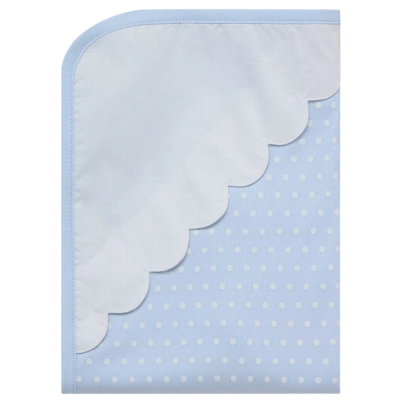 Blue Polka Dots Baby Blanket