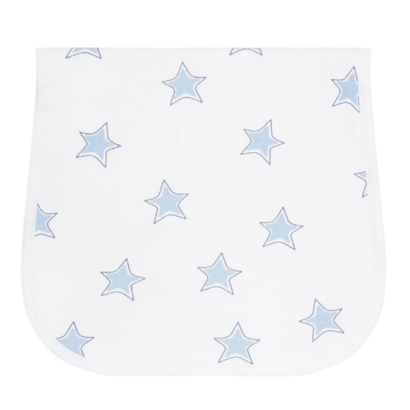 Blue Stars Print Burp Cloth