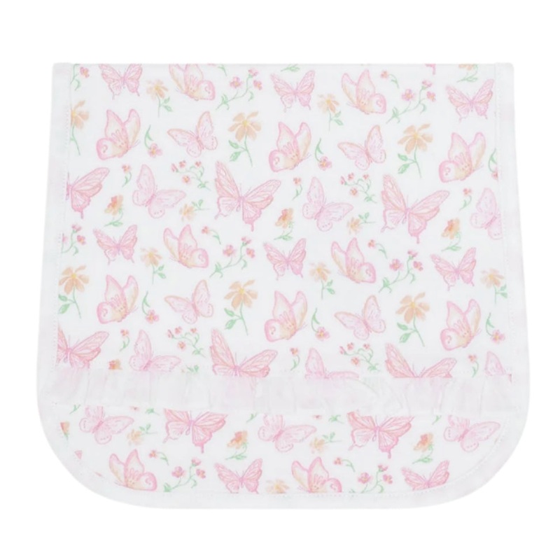 Butterflies Print Burp Cloth