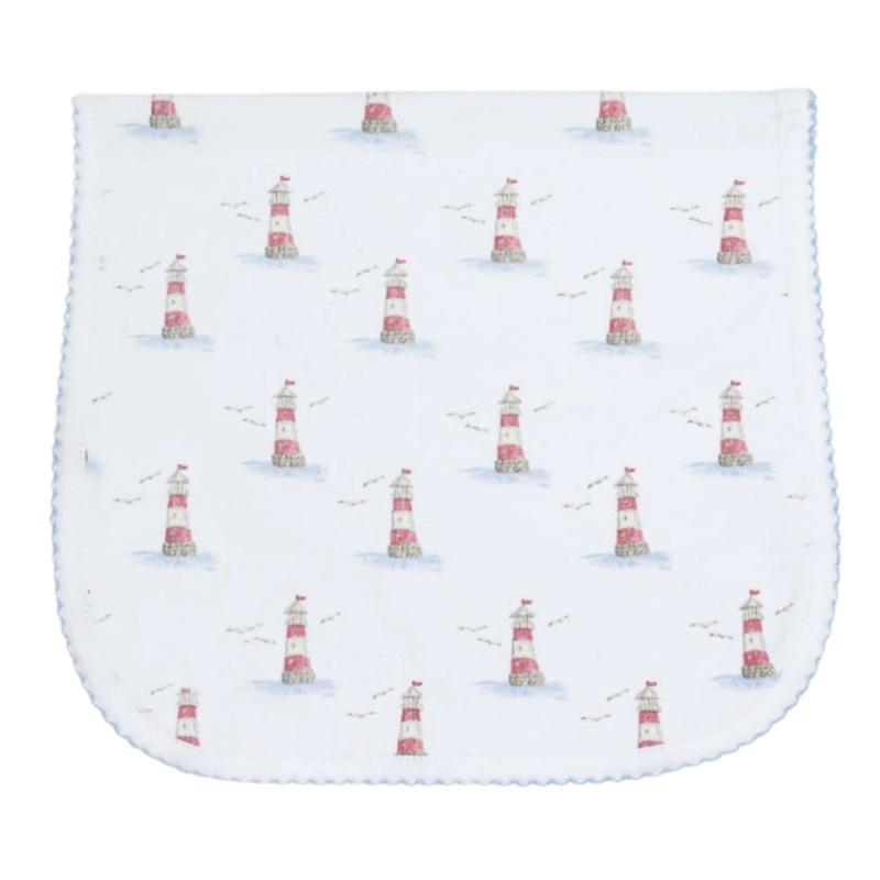 Lighthouse Print Burp Cloth