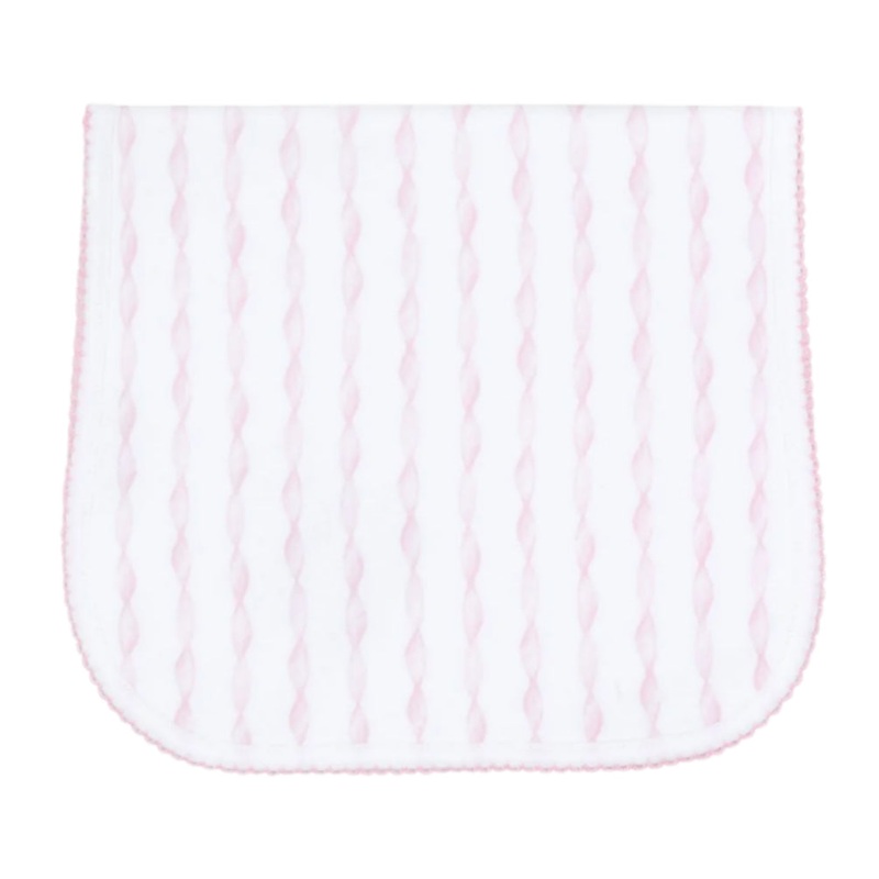 Pink Twirls Burp Cloth