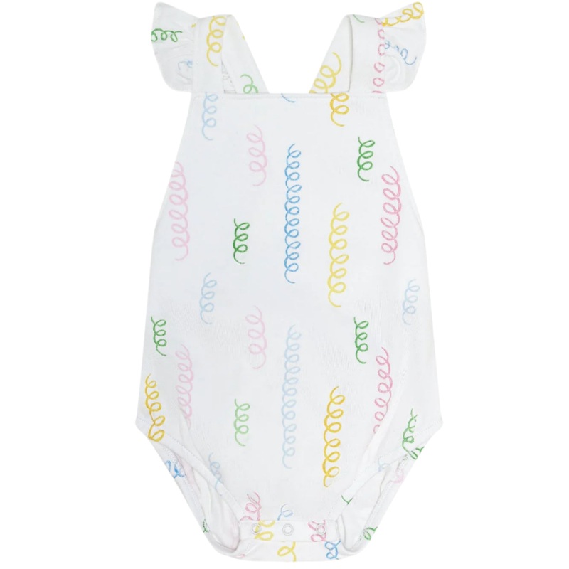 Spirals Print Ruffle Bubble