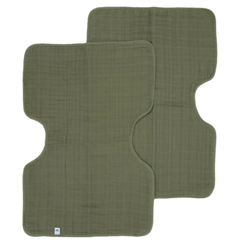 Cotton Muslin Burp Cloth 2 Pack – Fern