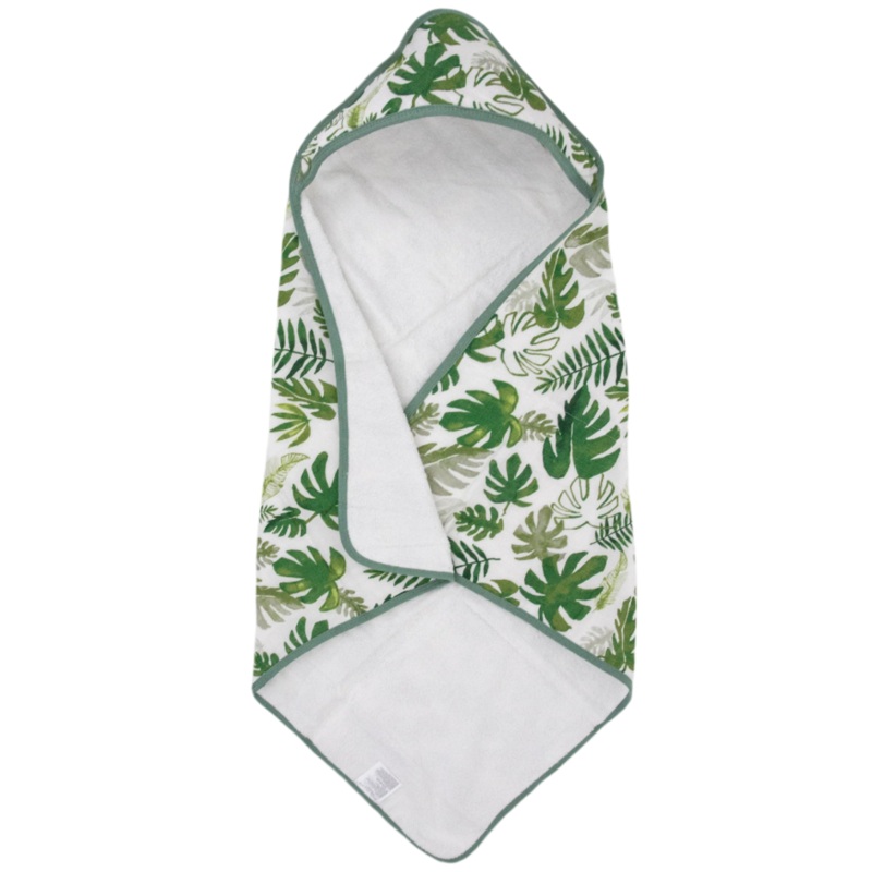 Infant Hooded Towel – Tropical Leaf