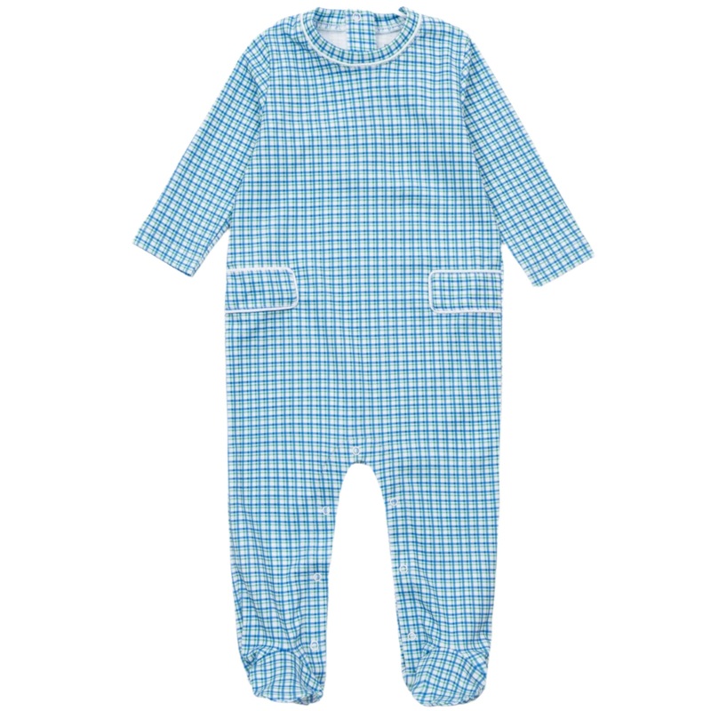 Preston Boys’ Romper – Hampton Plaid