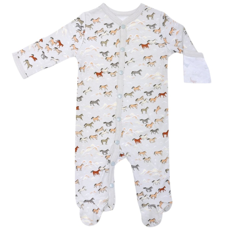 Bamboo Blend Footie – Wild Horses