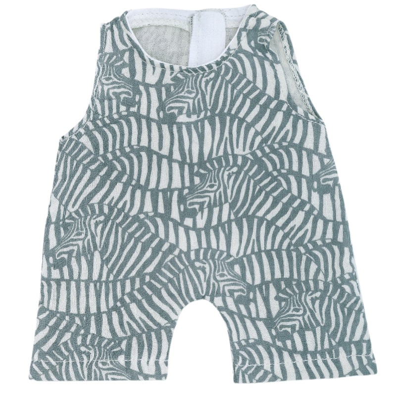 Doll Coverall – Zebra Print