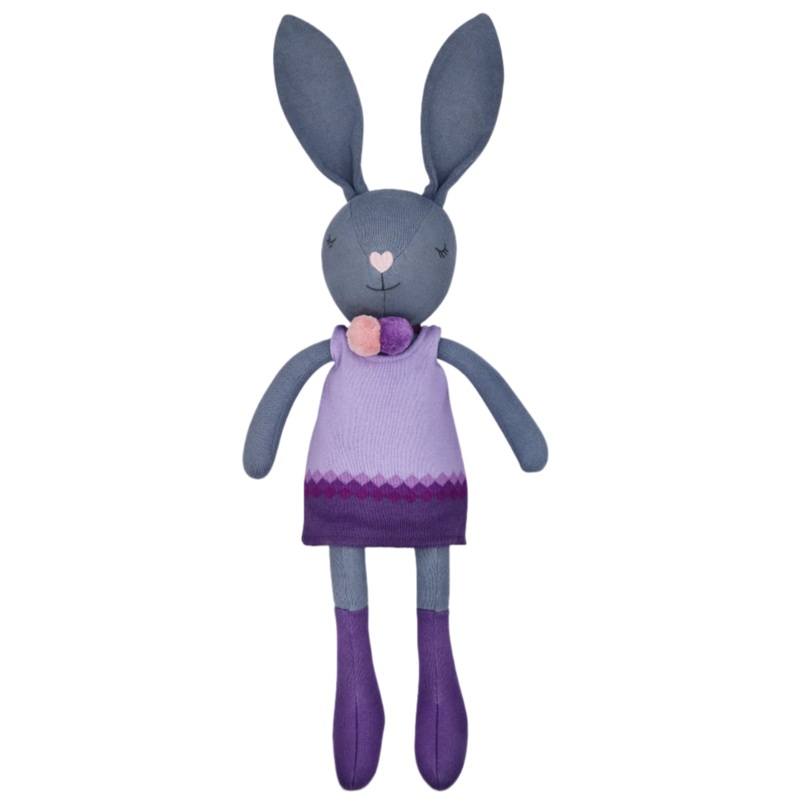 Knit Bunny Plush – Lila