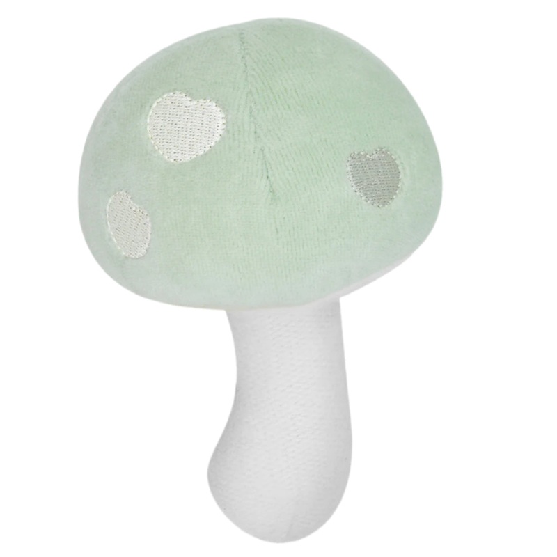 Mushroom Rattle – Mint Velour