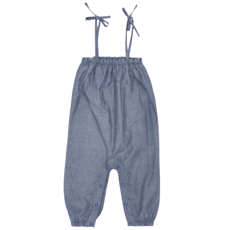 Tie Shoulder Jumpsuit – Chambray