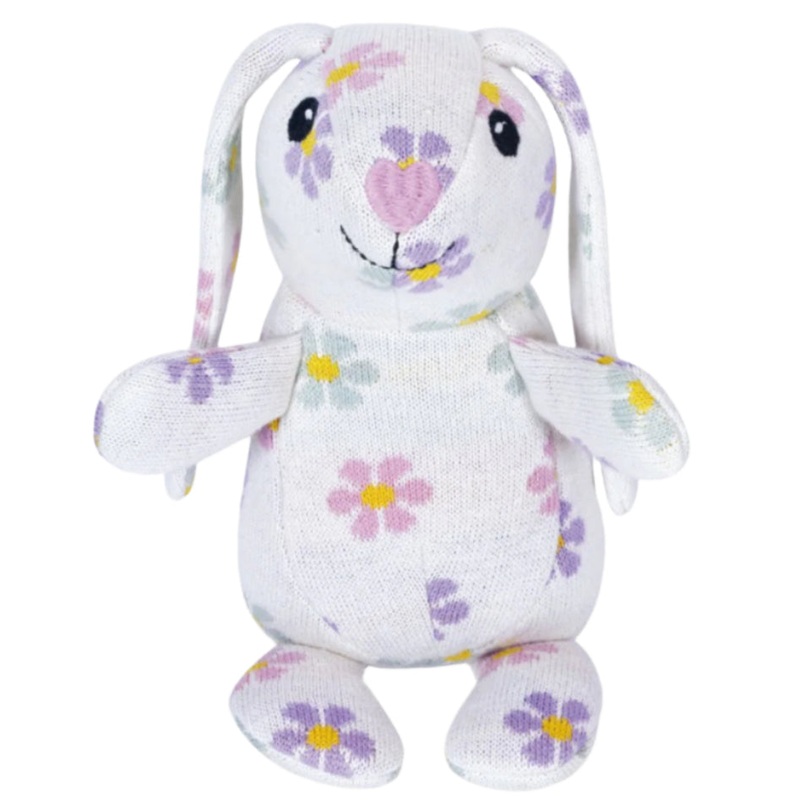 Knit Patterned Bunny Plush – Daisy