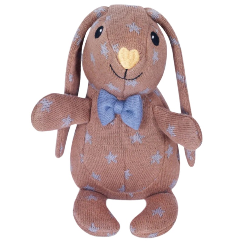 Knit Patterned Bunny Plush – Duke
