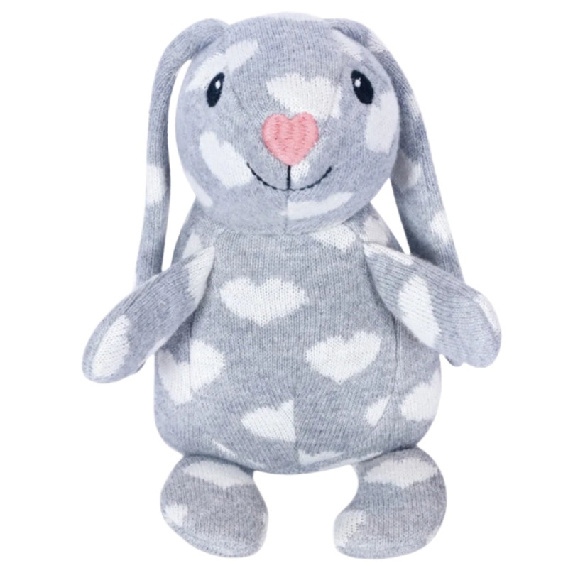 Knit Patterned Bunny Plush – Valentine