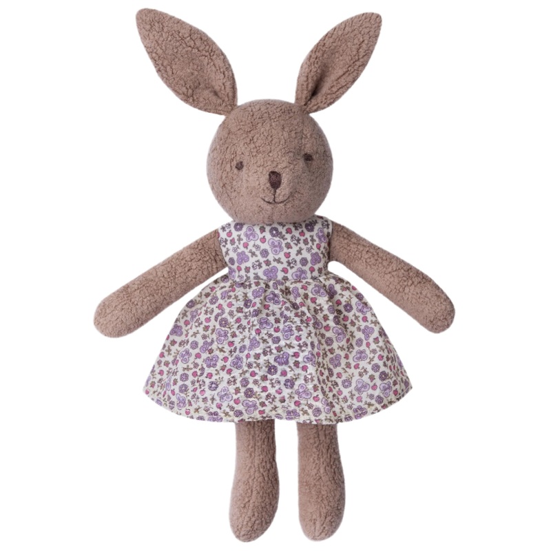 Little Bunny Plush – Cocoa Brown Vintage Floral
