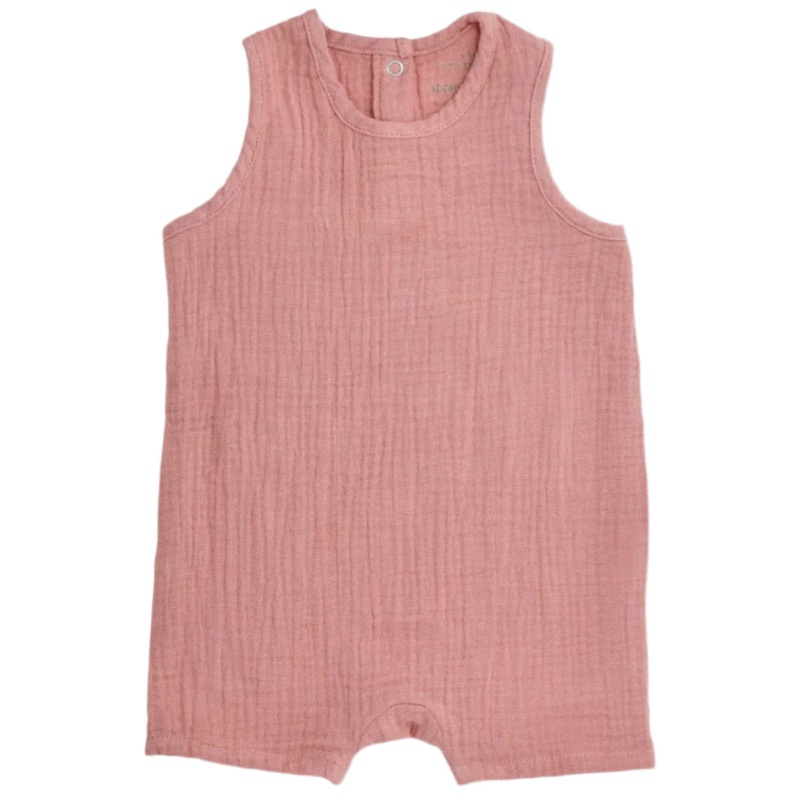 Muslin Sleeveless Coverall – Terra Cotta