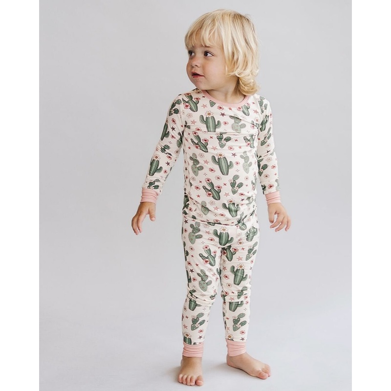 Bamboo Two Piece Set | Cactus Flowers