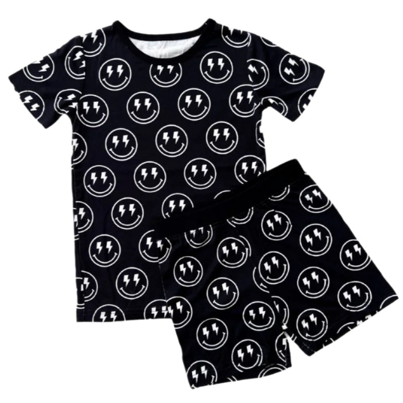 Bamboo Two Piece Shorts Set | Electric Smiley