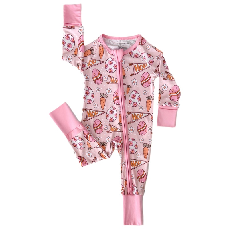 Bamboo Zip Romper | Easter Hop