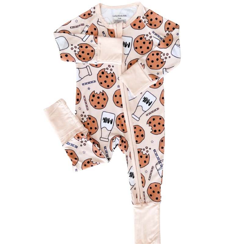Bamboo Zip Romper | Milk & Cookies