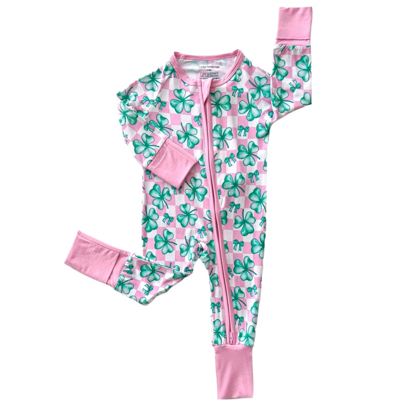 Bamboo Zip Romper | Shamrock & Bows
