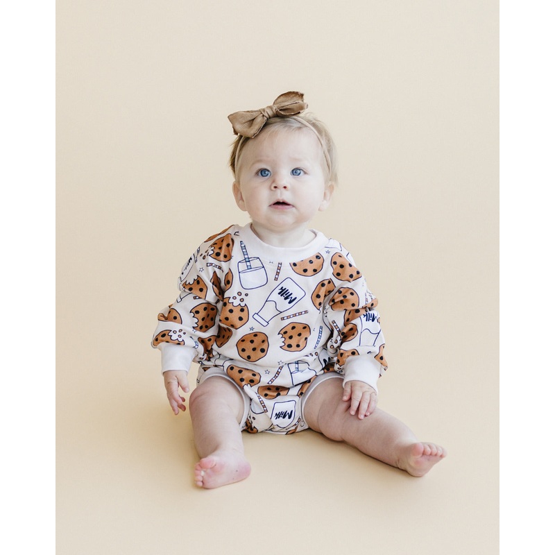 Bubble Romper | Milk & Cookies