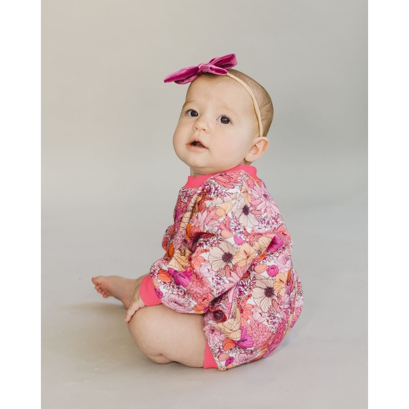 Bubble Romper | Pink Flowers