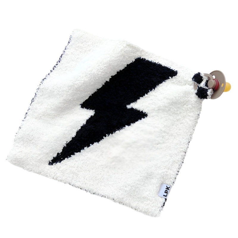 Lightning Bolt Plush Lovey | Black