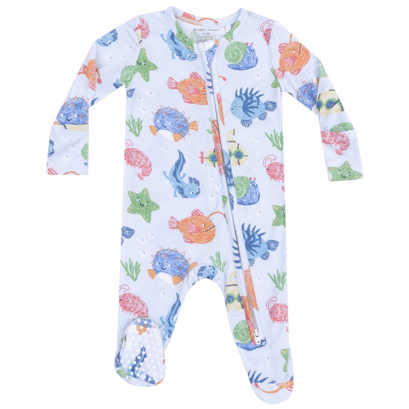 2 Way Zipper Footie – Cute Ocean Creatures