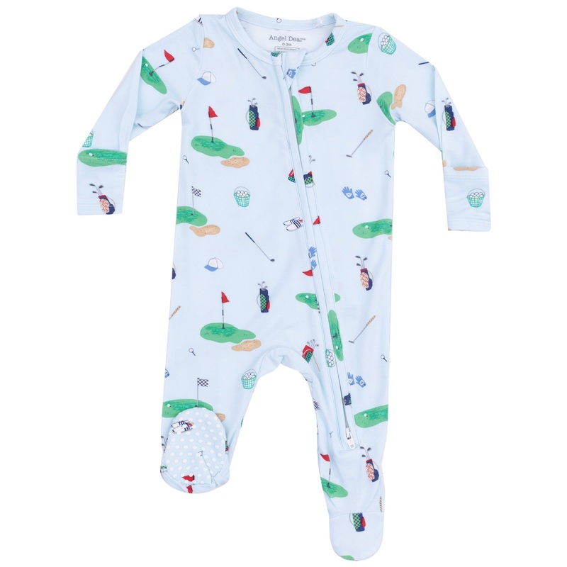 2 Way Zipper Footie – Golf Things Blue