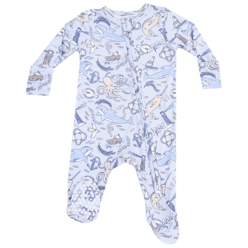 2 Way Zipper Footie – Nautical Notebook