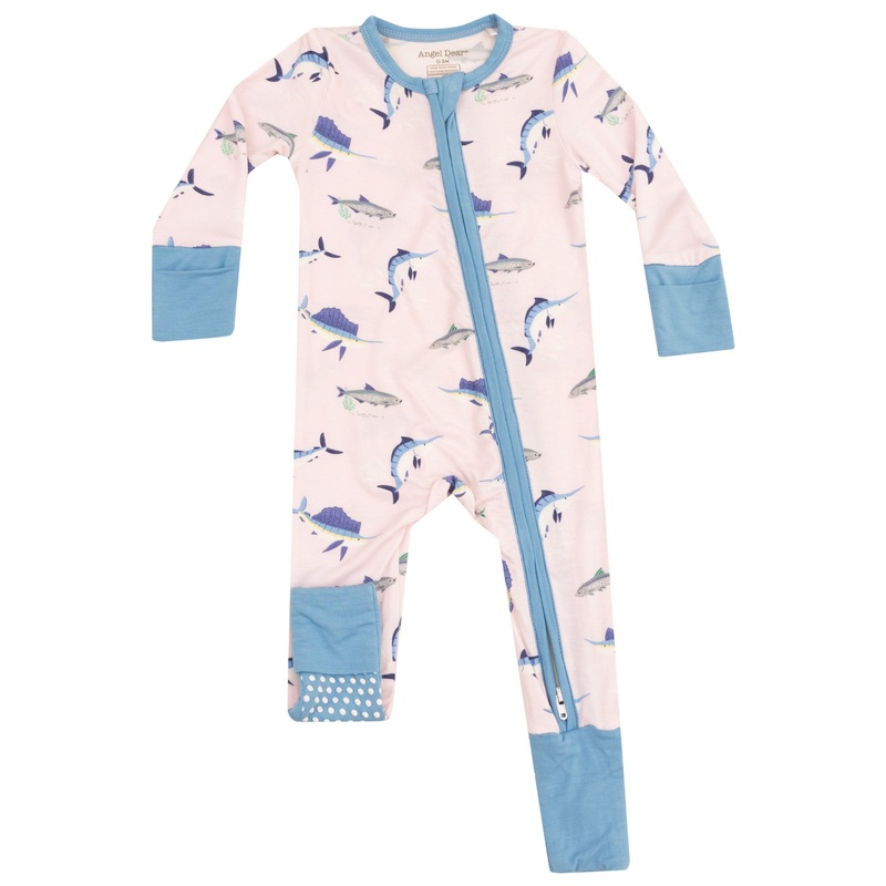 2 Way Zipper Romper – Deep Sea Fishing Pink