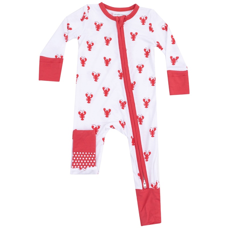 2 Way Zipper Romper – Lobster Bamboo