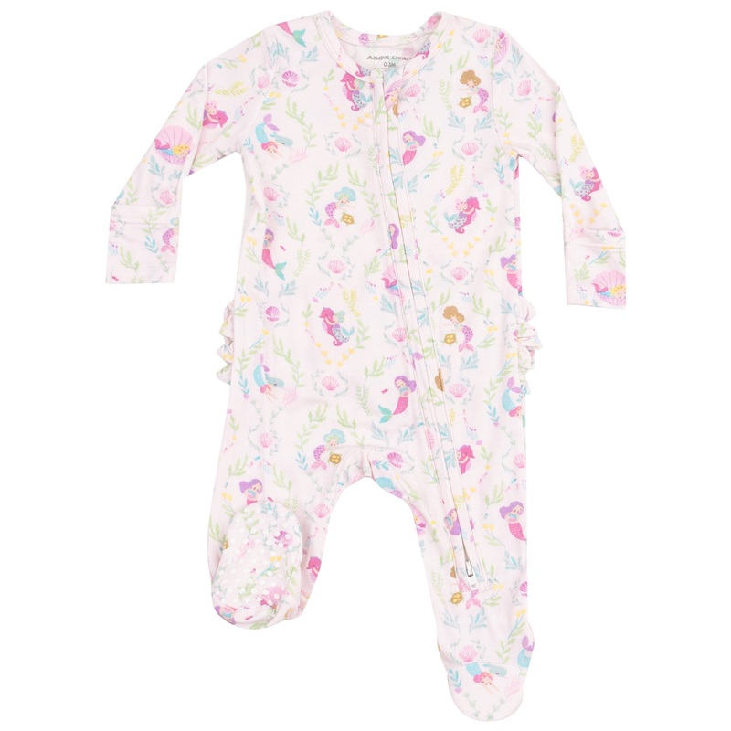 2 Way Zipper Ruffle Back Footie – Mermaids