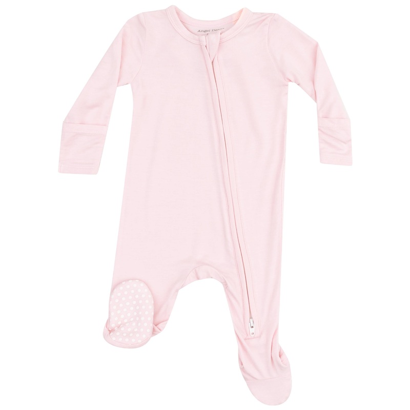 Angel Wing Footie – Solid Classic Pink