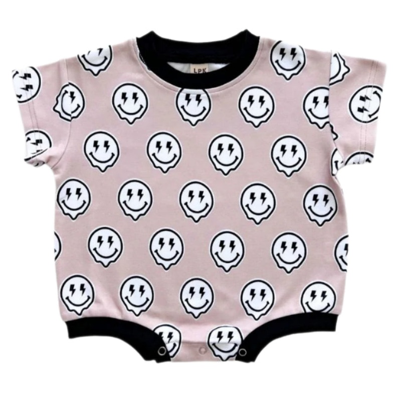 Short Sleeve Bubble Romper | Electric Drippy