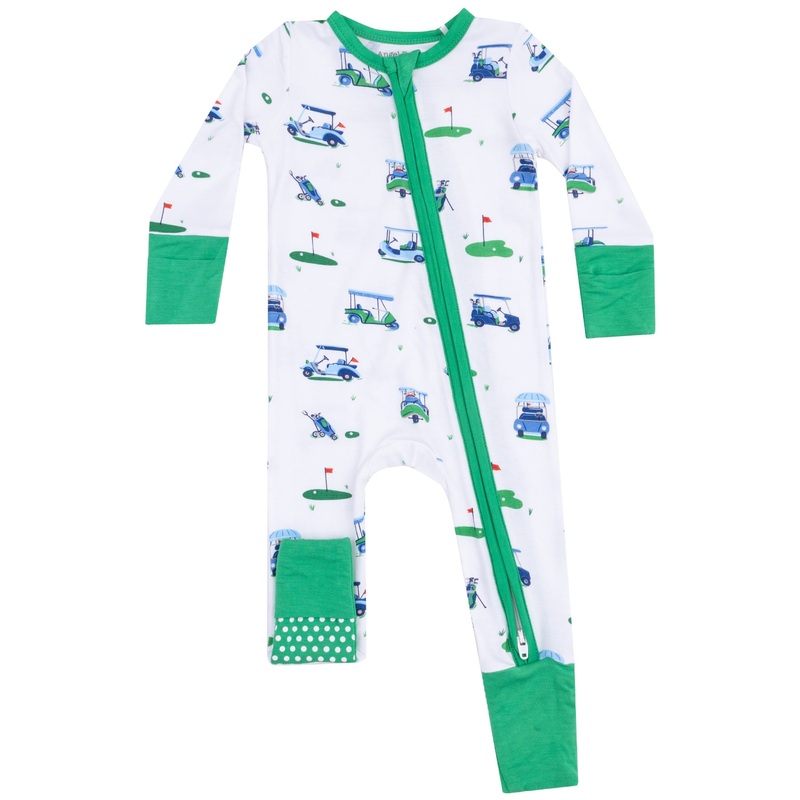 2 Way Zipper Romper – Vintage Golf Carts Blue