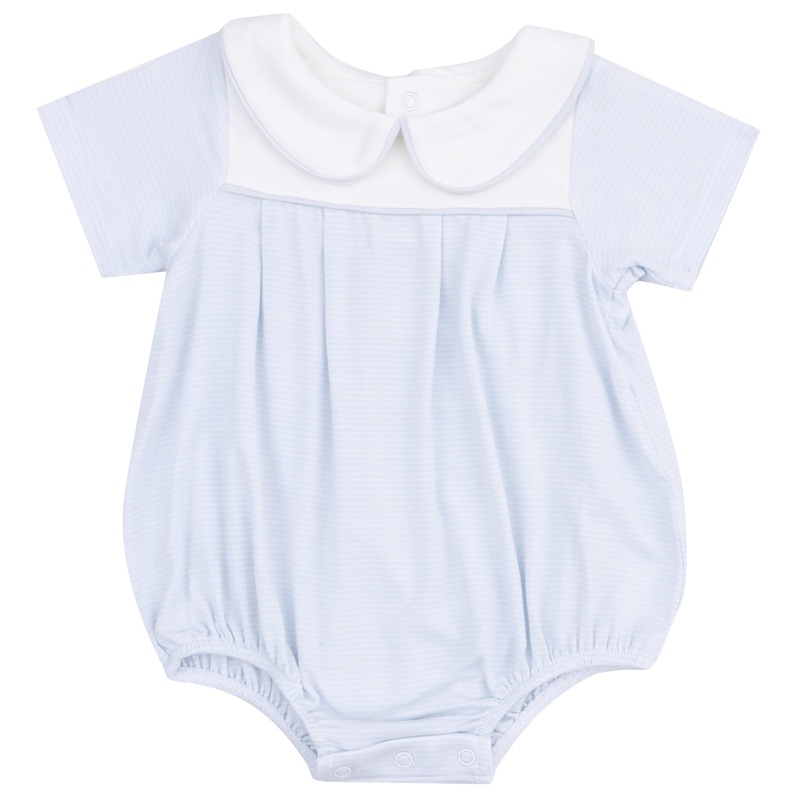 Classic Box Pleat Bubble – Stripe Classic Blue