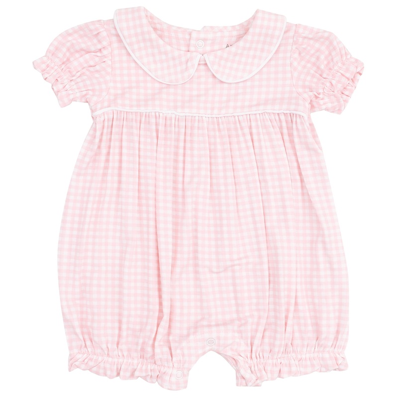 Classic Puff Sleeve Baby Doll Bubble – Mini Gingham Pink