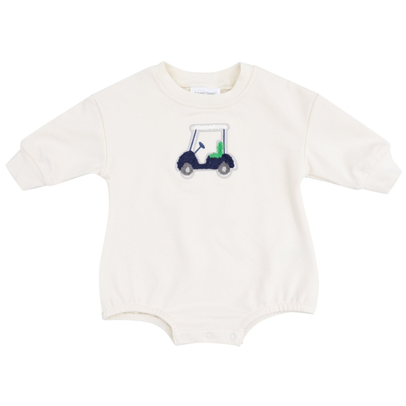 French Terry Sweatshirt Bubble with Applique – Golf Cart Blue