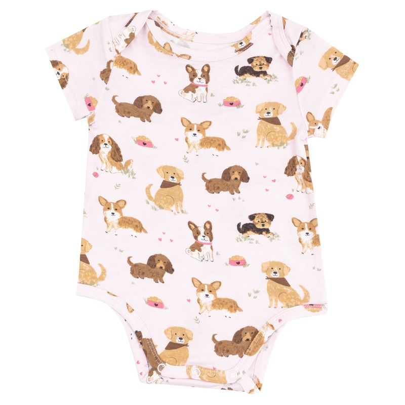Short Sleeve Bodysuit – Best Friend Dogs Pink