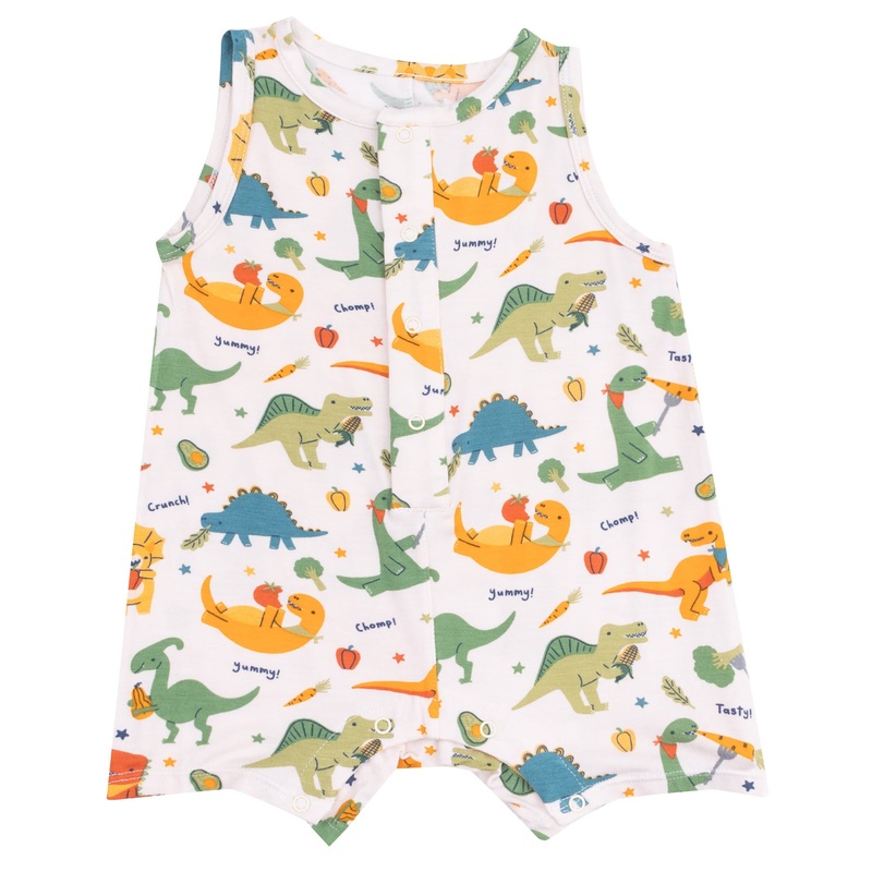 Sleeveless Shortie Romper – Veggie Dinos
