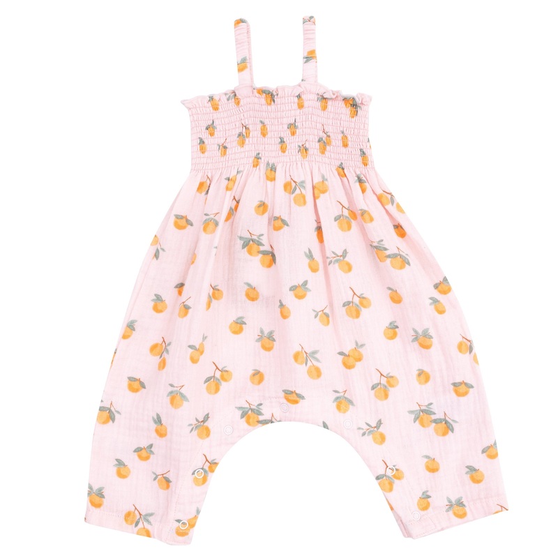 Smocked Romper – Sweet Clementines