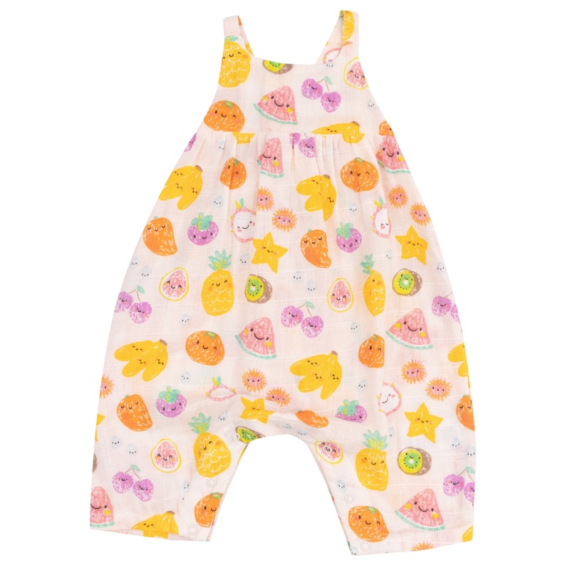 Tie Back Romper – Tropical Market Fruit