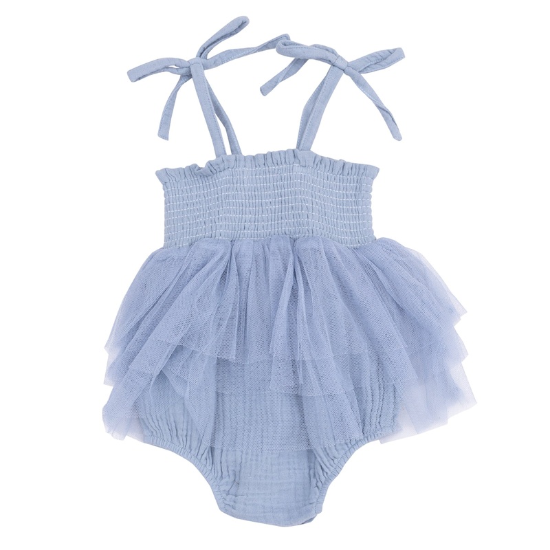 Tutu Bubble – Solid Muslin Dusty Blue