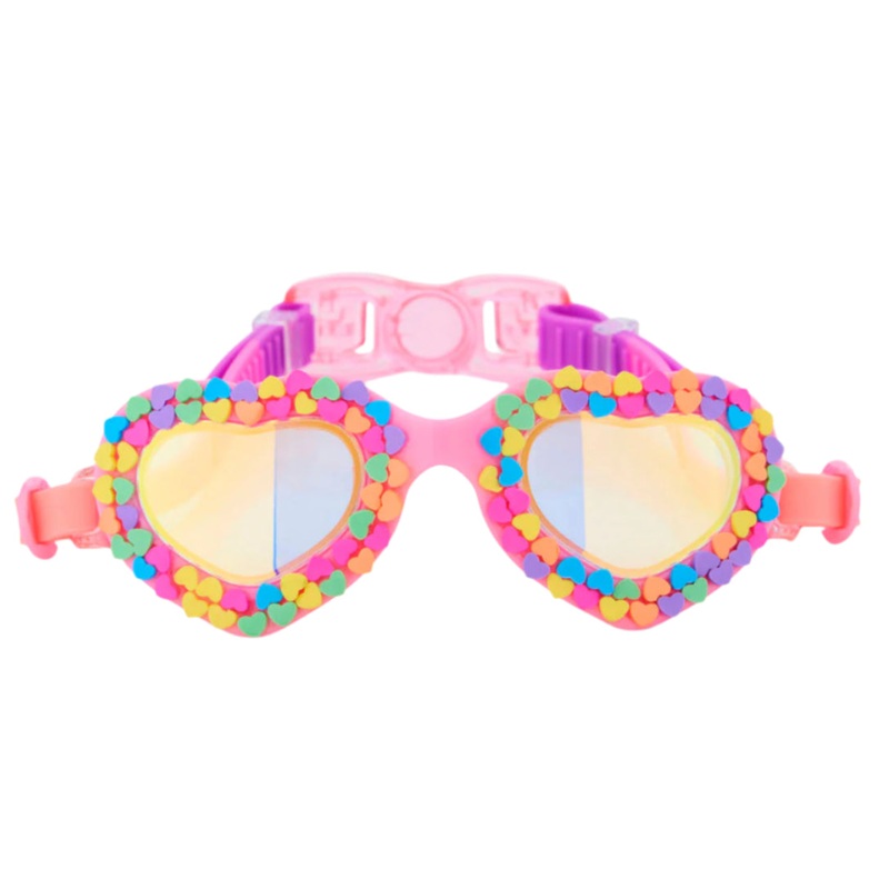 Be True Pink Candy Heart Kids’ Swim Goggles
